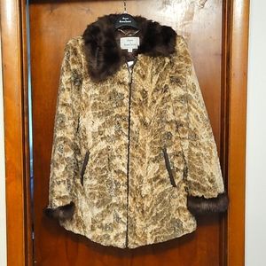 Dennis Basso Faux Fur Coat NWT